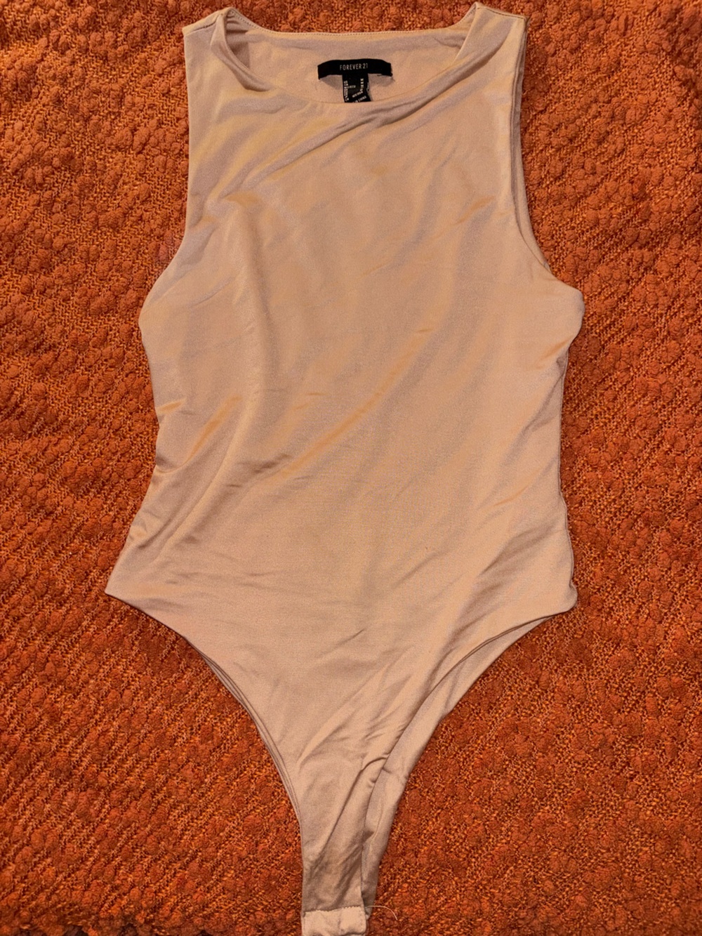 Forever 21 Beige Sleeveless Bodysuit
